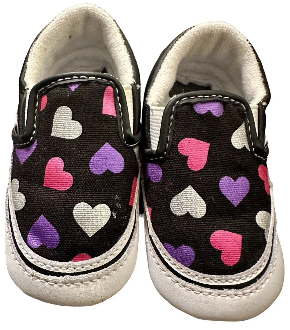Vans Baby Crib Shoes Slip On Size 4 Soft Bottoms
